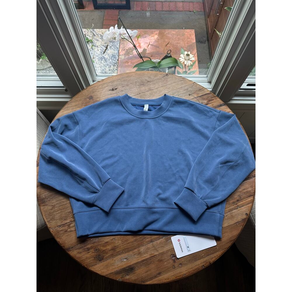 Lululemon Perfectly Oversized Cropped Crew Pitch Blue Size 6